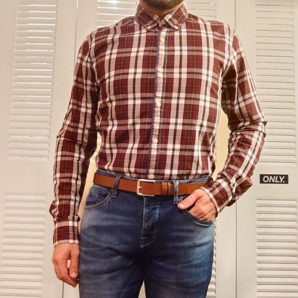 Scotch Soda Tour Les Jours Original Quality Haute Vetement Plaid Red Green Shirt
